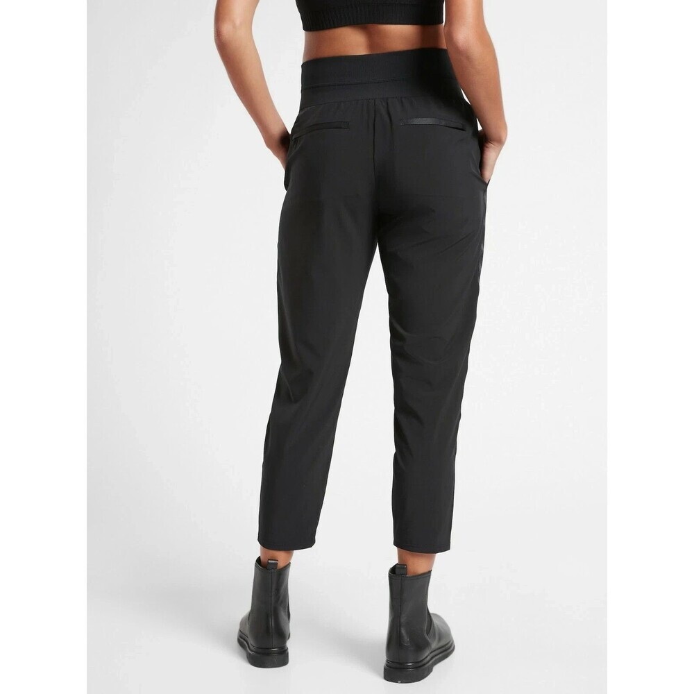 Athleta NOLITA SLIM TAPERED CROP PANT High Rise Travel Work Pants Stretch Sz 4